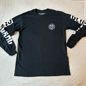 Men's Black Long Sleeve Graphic Tee
